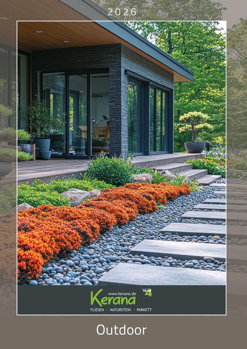 Cover Katalog Outdoorfliesen Naturstein Kerana 2026 gross